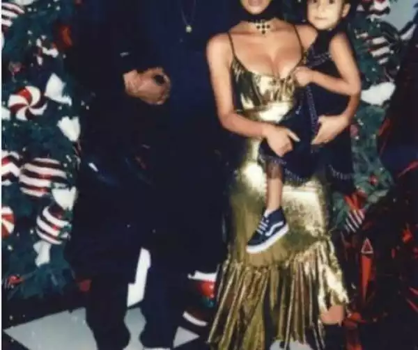 Kanye West Shares Christmas Photo With Kim Kardashian and His Kids